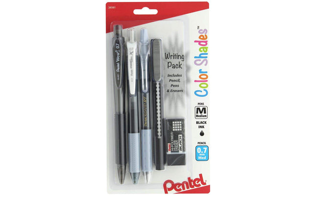Pentel Color Shades Writing Pack - Black (BLBKALZB