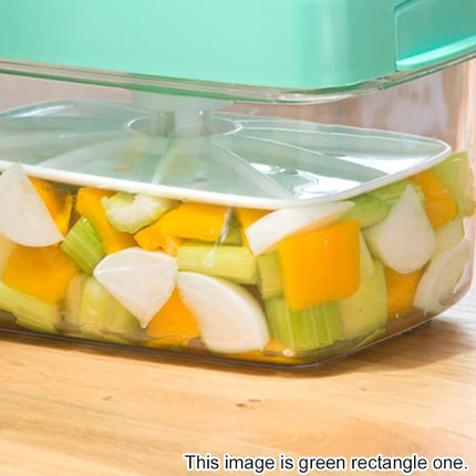 Instant Pickle Maker Vegetable Press Tsukemono Container Round Made in Japan BPA Free (Blue, 1.6L)