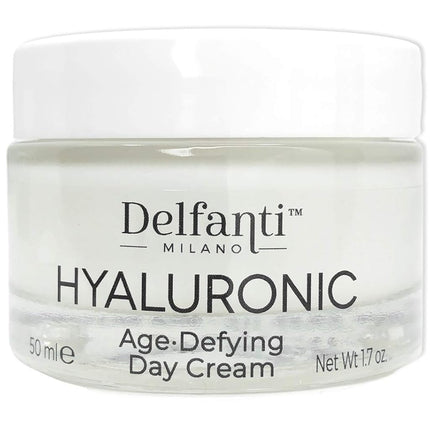 Delfanti Milano - Duo Acide Hyaluronique | Crème de Jour & de Nuit Anti-Âge [2 x 50mL] | Aux Oméga 6 & Multi-Vitamines | Fabriqué en Italie