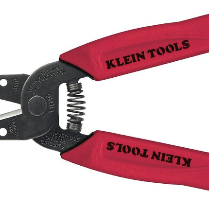 Klein Tools 11046 Spring Loaded Narrow Nose Wire Stripper/Cutter 26-16 AWG 6-1/4 Inch Red