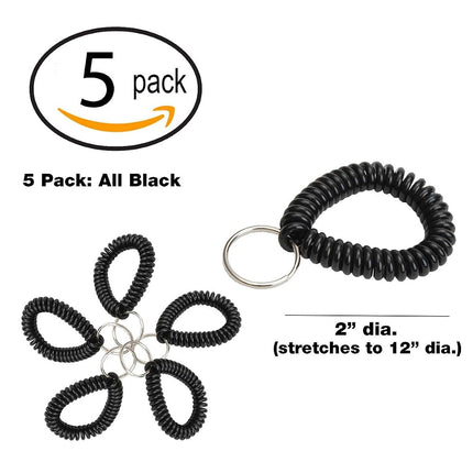 Lucky Line Products, 4102005, Key Chain, Polyurethane, Black, Pack of 5