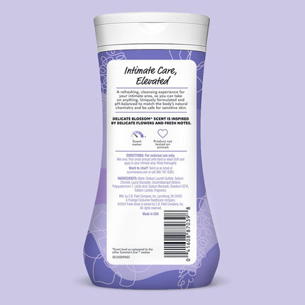 Summer's Eve Cleansing Wash for Sensitive Skin - Gently Cleanses and Freshens - Safe for Everyday Use - pH-Balanced - Doctor Tested - Delicate Blossom Scent - 9 Ounce (Pack of 12)
