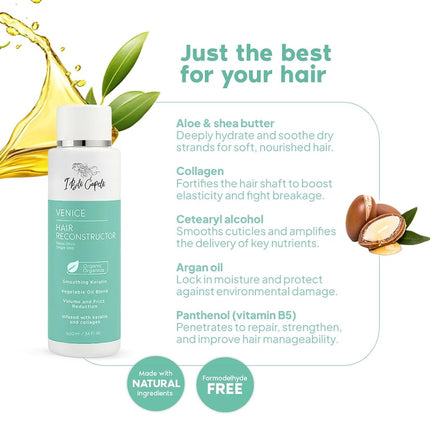 IBelli Capelli Venice Smoothing Keratin 500Ml16.9 Fl.Oz Anti Residue Deep Cleansing Shampoo 300Ml10.1 Fl.Oz