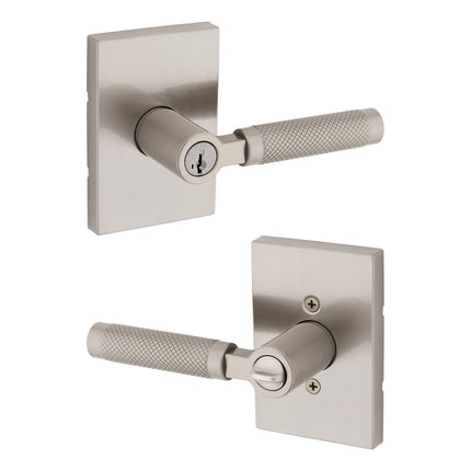 Kwikset Prava Entry Door Knurled Handle with Lock 