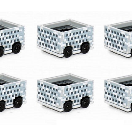 Hot Wheels Minecraft Minecart Juego de 6 coches en paquete; 6 coches Hot Wheels; Niños; 9x3x6 Pulgadas