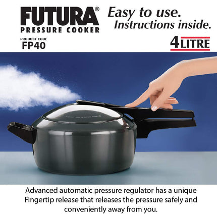 Hawkins F45 Pressure Cooker, 4 Litre, Black