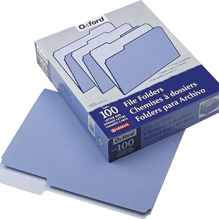 Pendaflex Two-Tone Color File Folders, Letter Size, 1/3 Cut, Lavender, 100 Per Box (152 1/3 LAV)