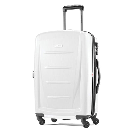 Samsonite Winfield 2 Hard Shell Luggage with Swivel Wheels, Brushed White, Checked-Large 28-Inch, Winfield 2 Hard Shell Luggage with Spinning Reels