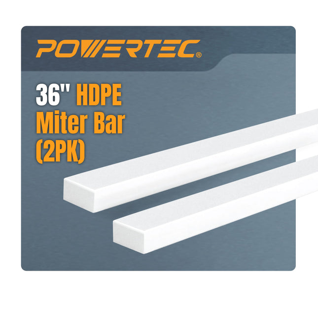 POWERTEC 36" HDPE Miter Bar for Table Saw Sled, Ta