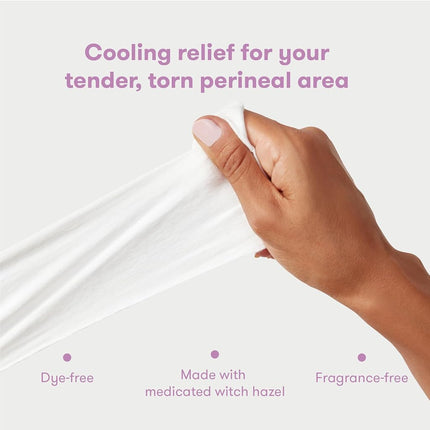 Frida Mom Witch Hazel Perineal Cooling Pad Liners for Postpartum Care: Hospital Bag Essentials for Pain Relief After Birth, Full-Length Medicated Cooling Pad Liners, 24 Count
