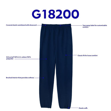 Gildan Men's Fleece Elastic Bottom Sweatpants, Style G18200, Sport Grey, 2X-Large