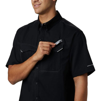 Columbia Men's Low Drag Offshore Short Sleeve Shirt, Black, Medium