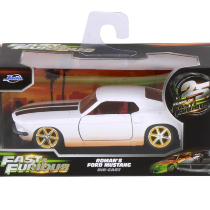 Jada Fast & Furious Roman’s Ford Mustang 1:32 Scale with Distressed Paint, Rubber Tires & Opening Doors – Collectible for Ages 8+
