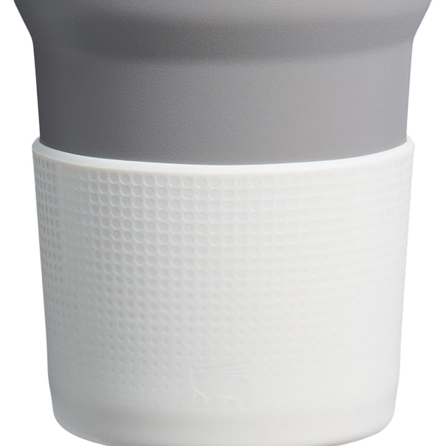 Stanley Quencher Boot and Straw Cover Cap | Anti-Slip Silicone Protector for 14 oz Tumbler with Handle | Accessory Set for Stainless Steel Drinking Cup | BPA-Free | Pale Stone
