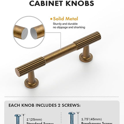 Coinkoly Antique Brass Cabinet Handles Kitchen Pulls 8.75 Inch 10 Pack
