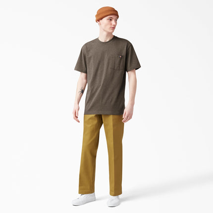 Dickies Men's Heavyweight Crew Neck Short Sleeve Tee, Chocolate Brown, 3X-Large Big
