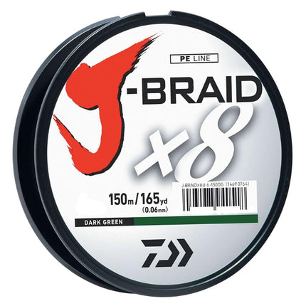 J-BRAIDX8, Filler Spool, Dark Green, Mono Dia.= 10lb.