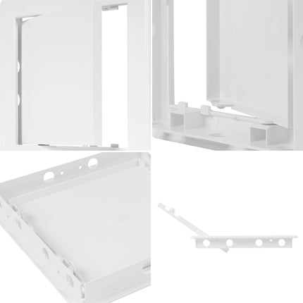 Repa Market 300 x 300 mm Plasterboard Access Panel – White Plastic Inspection Hatch for Walls & Ceilings, Bath Panel & Fuse Box Cover Cabinet, Access Hatch, Easy Install for Plumbing & Electrical