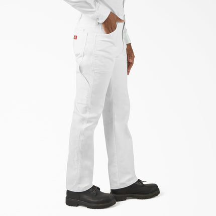 Dickies Flex Duck - Canvas Painter Pants for Men, White, 42W x 30L