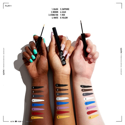 NYX Professional Makeup Epic Wear Semi - Permanent Liquid Liner Brown, 1 Count (Pack of 1)