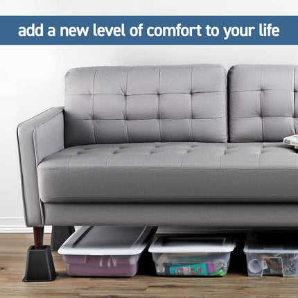 Home-it Adjustable Bed Risers, Set, 8-inch Bed Riser and Bed Lifts