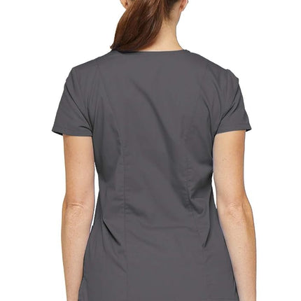 Dickies Women's EDS Signature Scrubs Jr. Fit V-Neck Top - Gray - XX-Large
