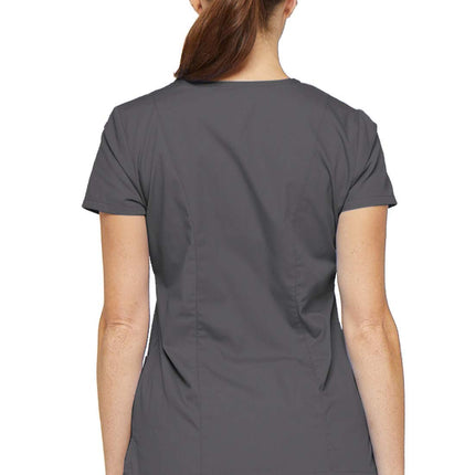 Dickies Women's EDS Signature Scrubs Jr. Fit V-Neck Top - Gray - XX-Large