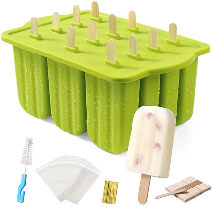 MEETRUE 12 Piece Silicone Popsicle Molds, BPA-Free
