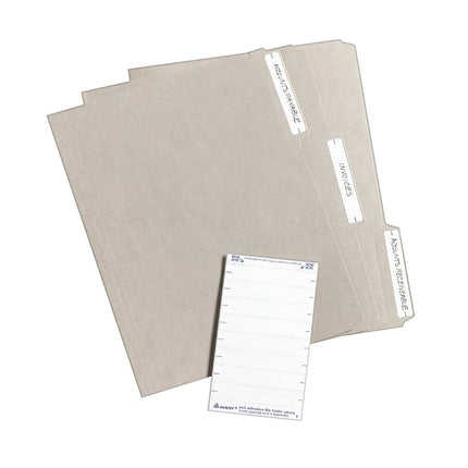 Avery File Folder Labels, Laser and Inkjet Printers, 1/3 Cut, White, (5202) (Pack of 18)