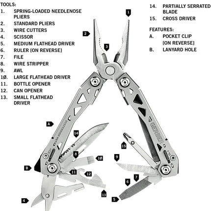 Gerber Suspension NXT Multi-Tool, Unisex-Adult, Stainless Steel