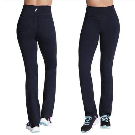Skechers Women's GO WALK Joy Pant, Black/White, L