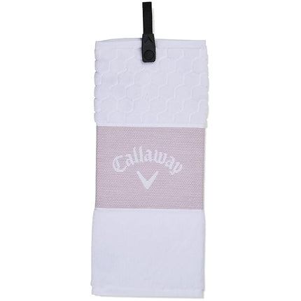 Callaway Golf Tri Fold Towel 2023 Mauve/White