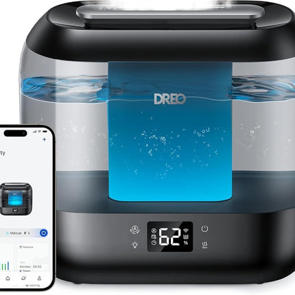 DREO Smart Humidifiers for Bedroom 4L Top Fill Wide Mist Outlet 36H Lasting