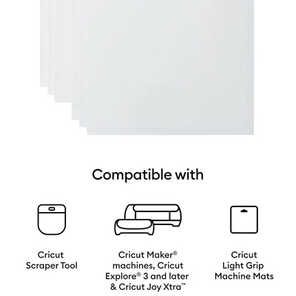 Cricut Printable Waterproof Sticker Set, White, 8.5" x 11" (20)