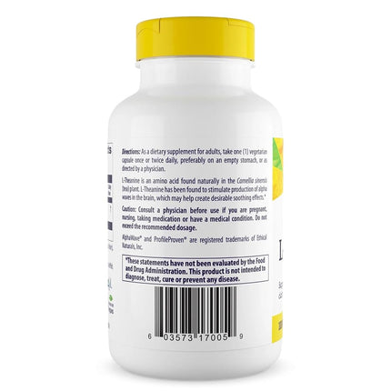 Healthy Origins L-Theanine (AlphaWave) 100 mg, 180 Veggie Caps
