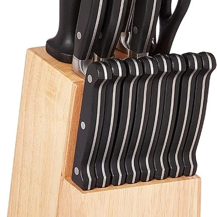 CUISINART C77TR-16P 16 Piece Triple Rivet Cutlery Block Set, Stainless Steel