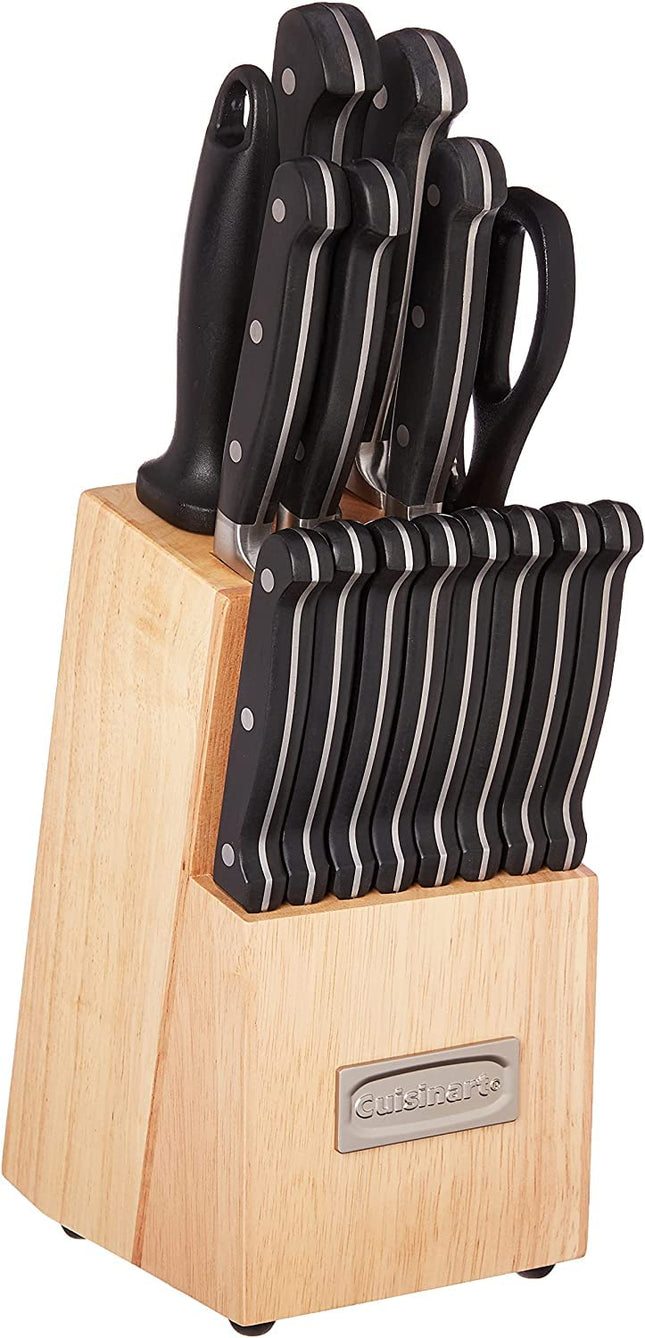 Cuisinart C77TR-16P Juego de 16 piezas de cuchillos de triple remache con bloque, acero inoxidable