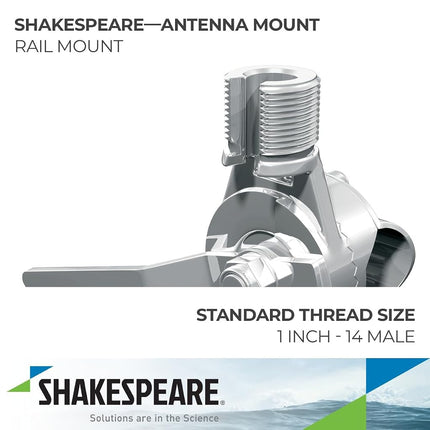 Shakespeare 4190 Stainless Steel Rachet Rail Mount - Silver, 22/25mm
