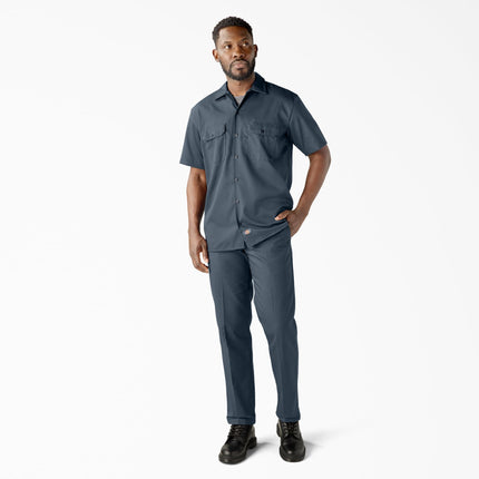 Dickies Men's Short Sleeve Work Shirt, Airforce Blue, 3X-Large Big Tall