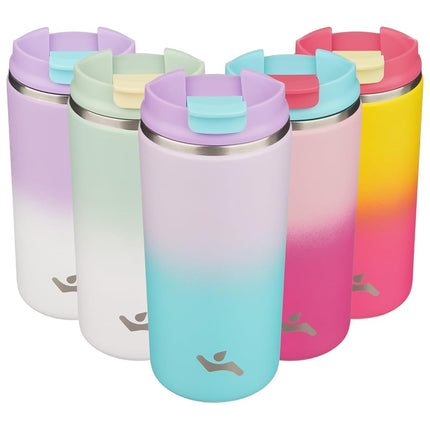 Konokyo Tumbler with Lid, 12 oz Travel Coffee Mug Double Wall Vacuum Stainless Steel Thermal Metal Cup Insulated Water Bottle,Lavender Green