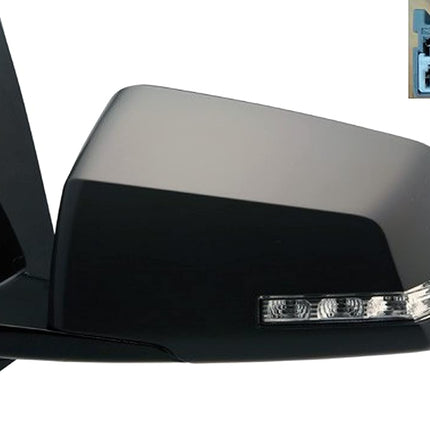 Dorman 955-1887 Driver Side Power Door Mirror - Heated/Folding with Signal and Memory for Select GMC/Saturn Models, Black