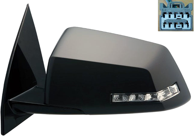 Dorman 955-1887 Driver Side Power Door Mirror - Heated/Folding with Signal and Memory for Select GMC/Saturn Models, Black