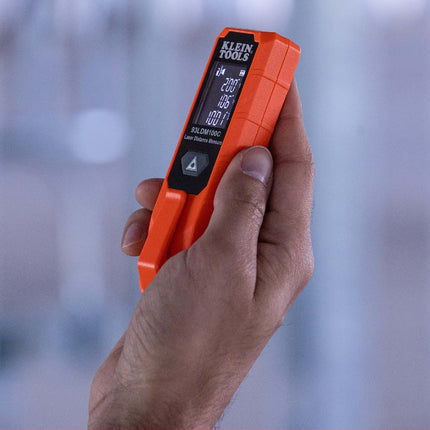 Laser Distance Measure 100-Feet, High Accuracy Laser up to +/- 1/16-Inch, Compact Design with LCD Display Klein Tools 93LDM100C