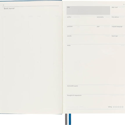 Moleskine - Book Journal, Theme Notebook - Hardcover Notebook to Collect and Organise Your Books - Large Size 13 x 21 cm - 400 Pages