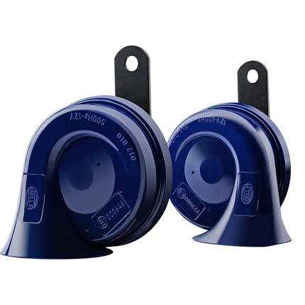 HELLA 012010801 Blue 12V BX Trumpet Horn Kit (Univ