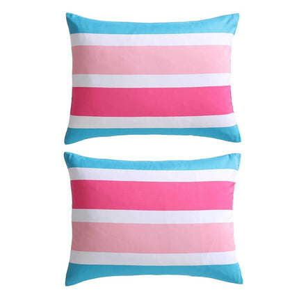 Nautica Soft Bedding with Matching Shams & Throw Pillow, Kids Home Decor, Oeko-Tex Certified, Polyester, Cru Stripe Pink, Full/Queen