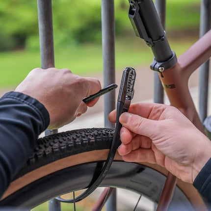 Hiplok Z LOK Combo Bike Lock/Motorbike Helmet Lock - Black. 3 Digit Code. Steel Core & 45cm Locking Length. Optional Bracket