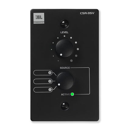 JBL Professional CSR-3SV-BLK Wall Controller with 3-Position Source Selector and Volume Control for CSM-32, Black