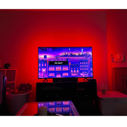 USB Powered LED Strip Lights TV Backlights Kit for 50 to 55 Inch TV - Sony LG Samsung Monitor Smart TV Wall Mount Stand Work Space Color Changing LED Background Ambient Lighting