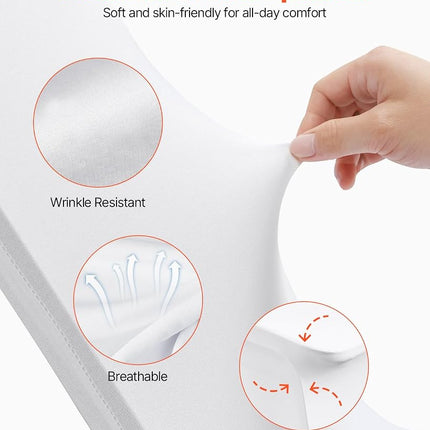 VEVOR 100 Pcs White Chair Covers Polyester Spandex Chair Cover Stretch Slipcovers for Wedding Party Dining Banquet Flat-Front Chair Covers